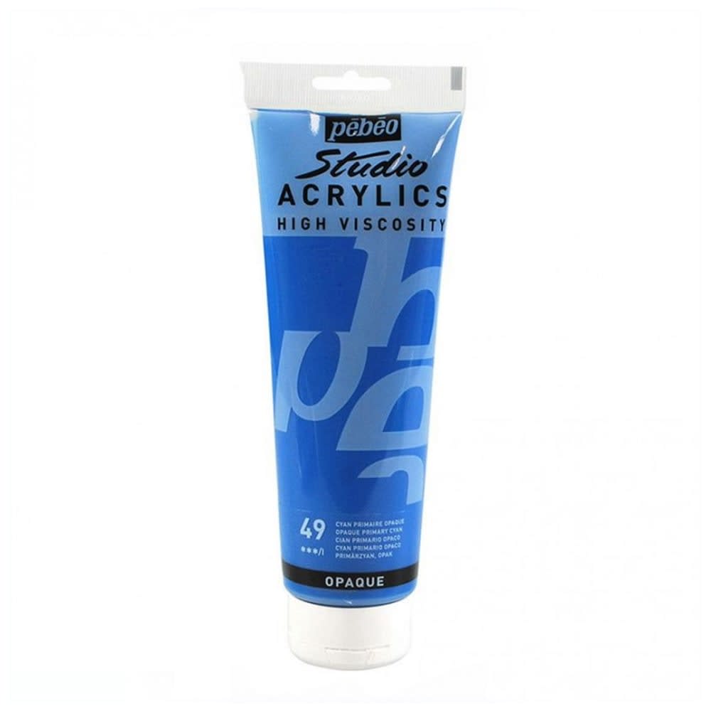 ACRÍLICO 100ML CYAN PRIMARIO OPACO (49) PEBEO1