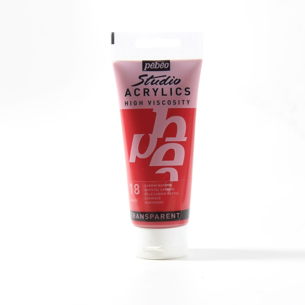 ACRÍLICO 100ML ROJO CARMÍN NAFTOL (18) PEBEO1