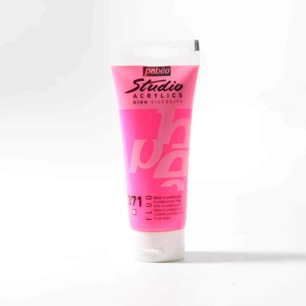 ACRÍLICO 100ML ROSA FLUORESCENTE (371) PEBEO1