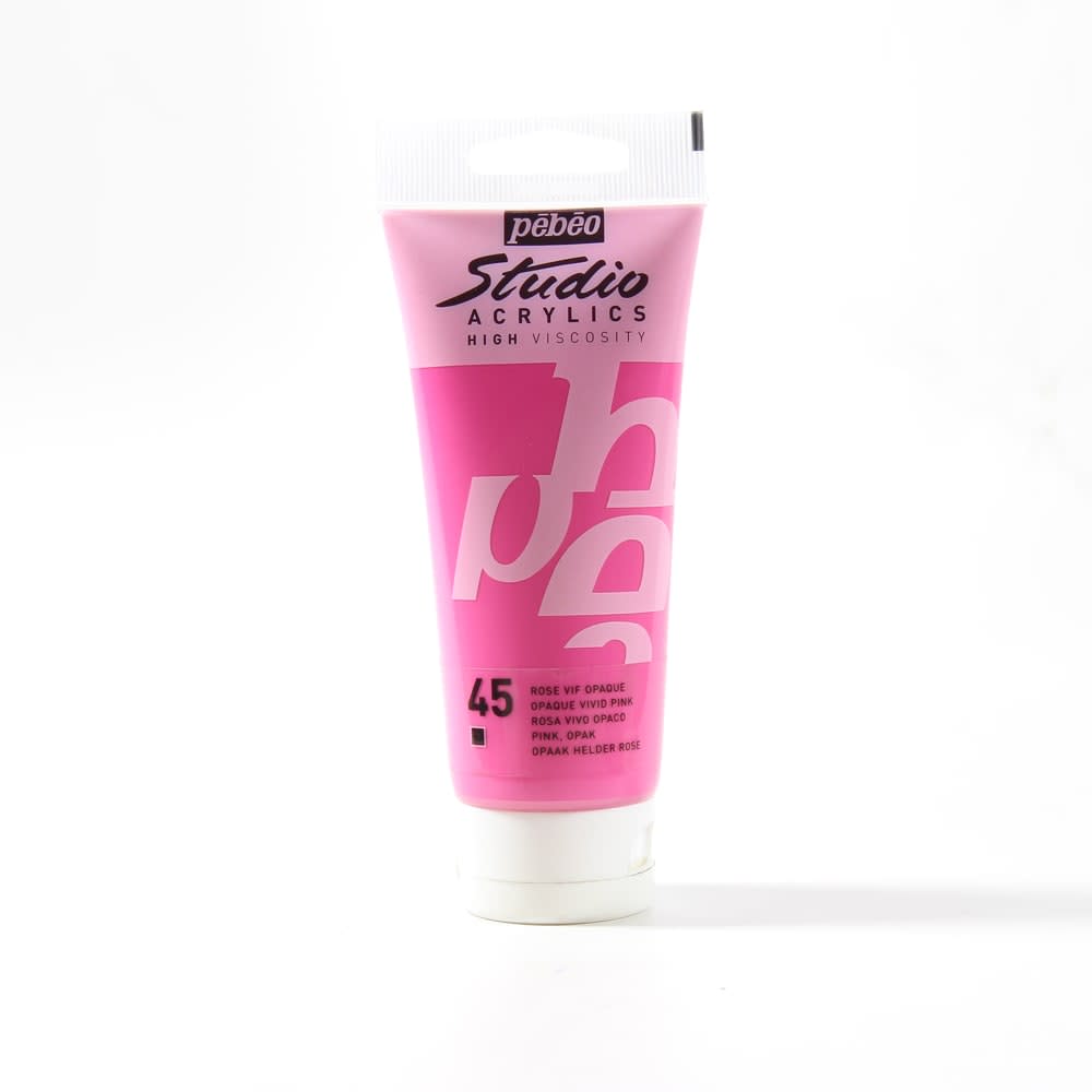 ACRÍLICO 100ML ROSA VIVO OPACO (45) PEBEO1
