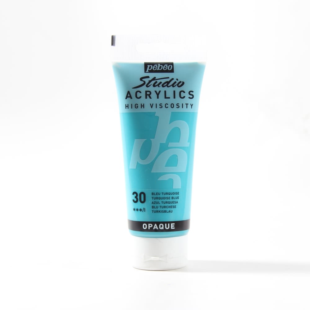 ACRÍLICO 100ML AZUL TURQUESA (30) OPACO PEBEO1