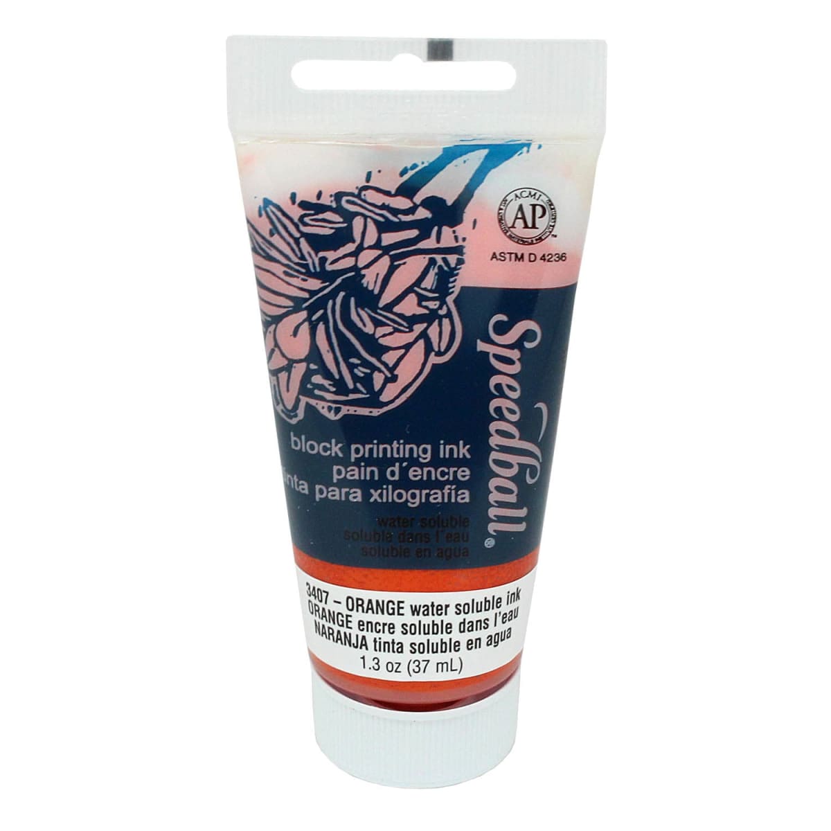 TINTA AL AGUA PARA XILOGRAFÍA 37ML NARANJA SPEEDBALL1
