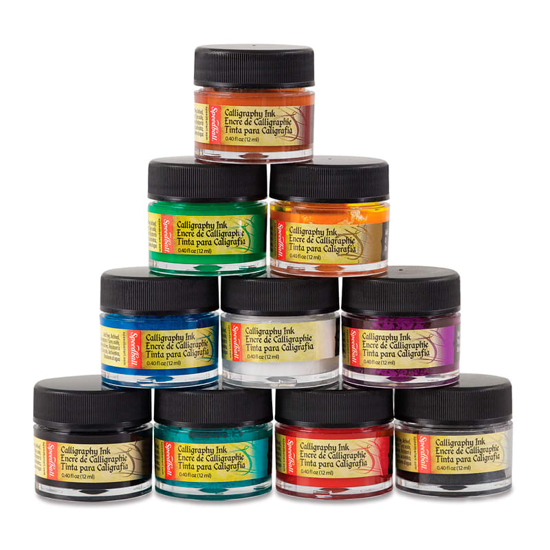 TINTA ACRÍLICA SPEEDBALL PARA CALIGRÁFICA 60 ML  PLATA1