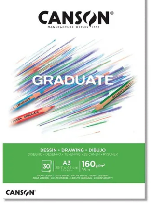 BLOCK GRADUATE DIBUJO 160G A3 30HJ CANSON1