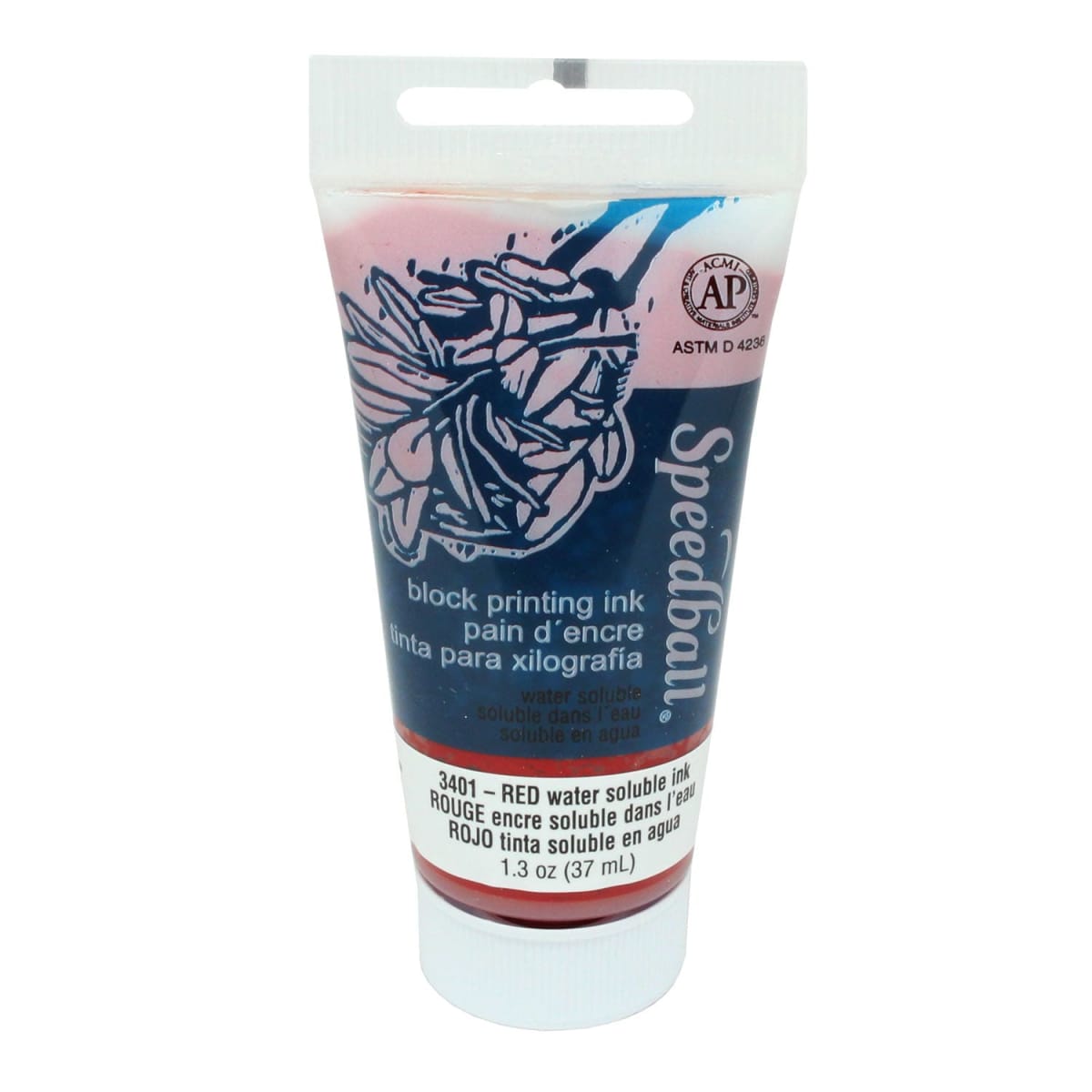 TINTA AL AGUA PARA XILOGRAFÍA 37ML ROJO SPEEDBALL1