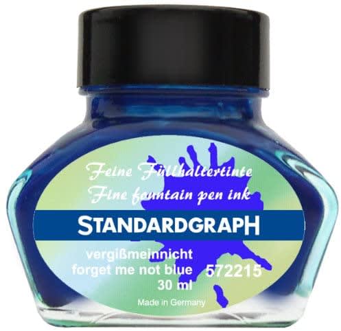 TINTA FINA PARA PLUMAS Y PLUMILLAS STANDARDGRAPH 30 ML AZUL NO ME OLVIDES1