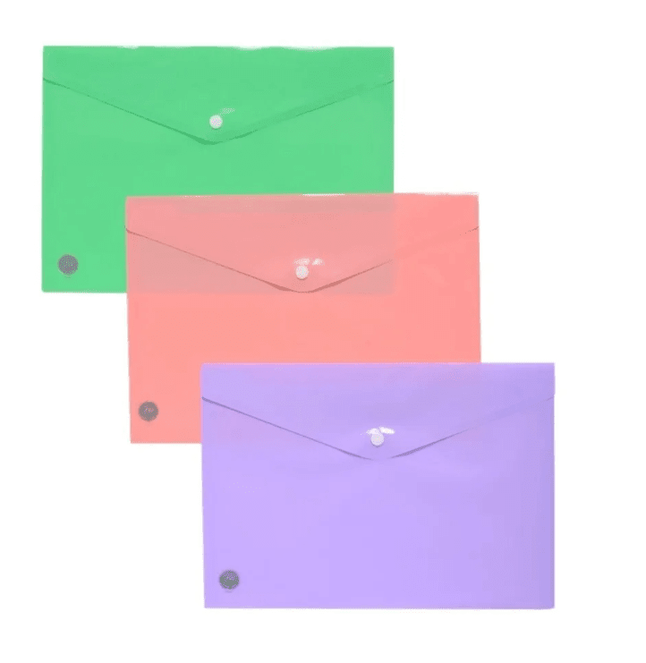 PORTAFOLIO PLASTICO A4 COLORES 1 UNIDAD1