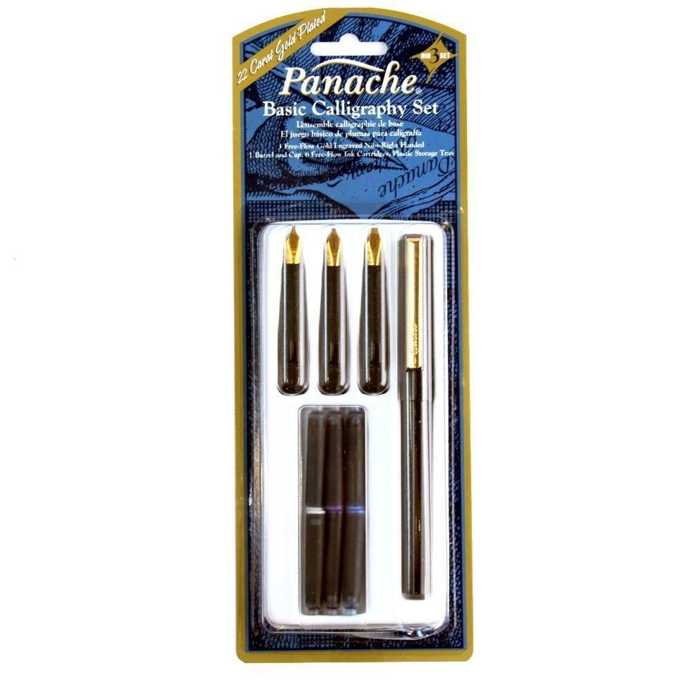 PLUMA CALIGRÁFICA SET BÁSICO PANACHE1