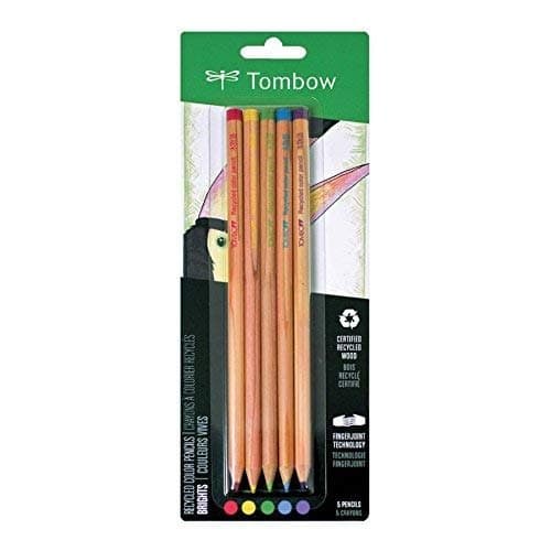 LAPIZ DE COLOR TOMBOW RECYCLED SET VIVOS 5 COLORES BLISTER1