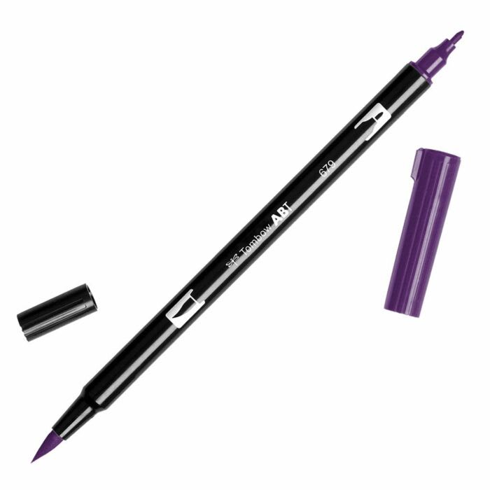 PLUMÓN TOMBOW PUNTA PINCEL  679 - DARK PLUM DUAL BRUSH ABT1