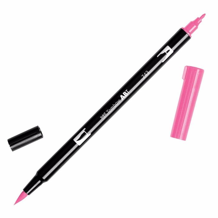 PLUMÓN TOMBOW PUNTA PINCEL  743 - HOT PINK DUAL BRUSH ABT1