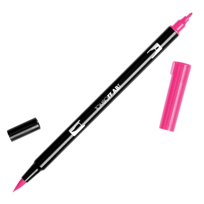 MARCADOR DUAL BRUSH ABT PUNTA PINCEL (755) RUBINE RED TOMBOW1
