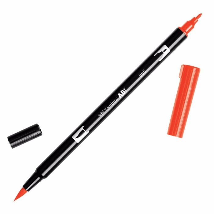 PLUMÓN TOMBOW PUNTA PINCEL  885 - WARM RED DUAL BRUSH ABT1