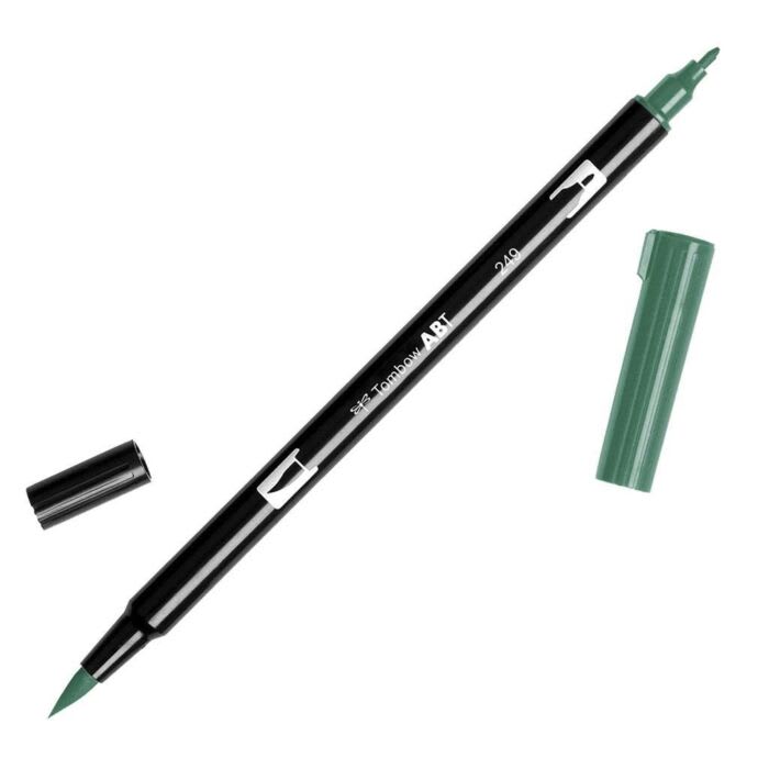 PLUMÓN TOMBOW PUNTA PINCEL 249  - HUNTER GREEN DUAL BRUSH ABT1