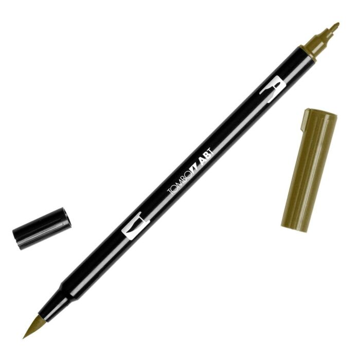 PLUMÓN TOMBOW PUNTA PINCEL 27  - DARK OCHRE DUAL BRUSH ABT1