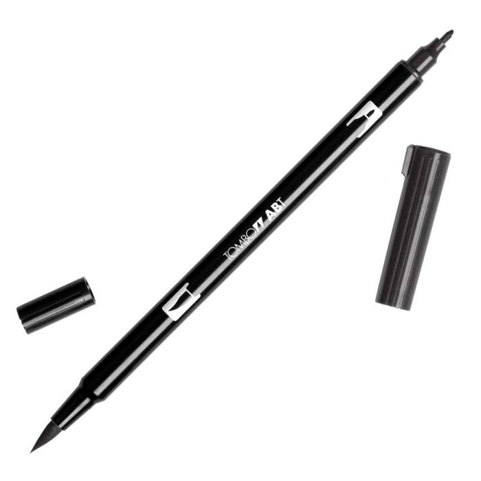 PLUMÓN TOMBOW PUNTA PINCEL N15 - BLACK DUAL BRUSH ABT1