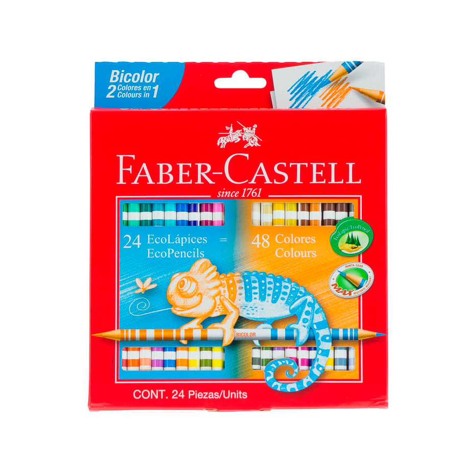 SET 24 ECOLÁPICES BICOLOR 48 COLORES FABER-CASTELL1