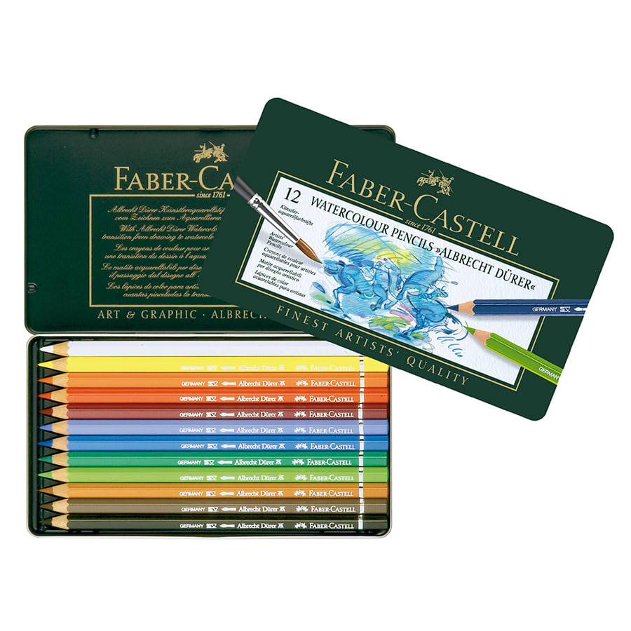 LÁPICES ACUARELABLES ALBRECHT DURER 12 COLORES FABER-CASTELL1