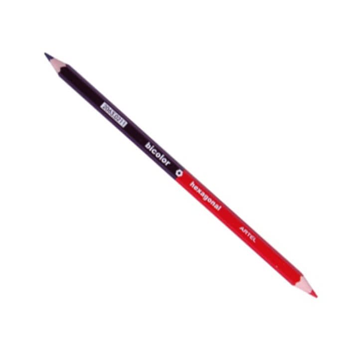 LÁPIZ HEXAGONAL BICOLOR (ROJO/AZUL) ESCOLAR ARTEL1