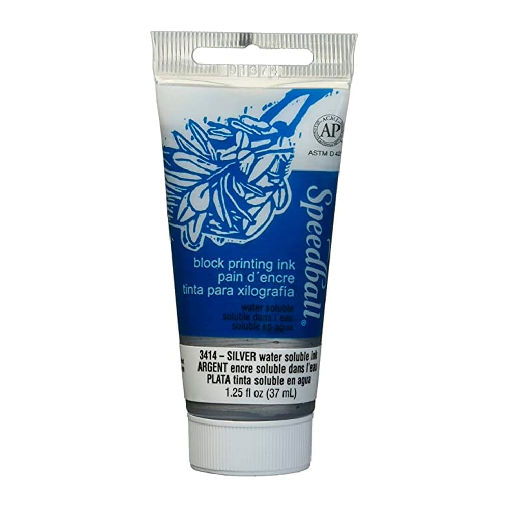 TINTA AL AGUA PARA XILOGRAFÍA 37ML PLATA SPEEDBALL1