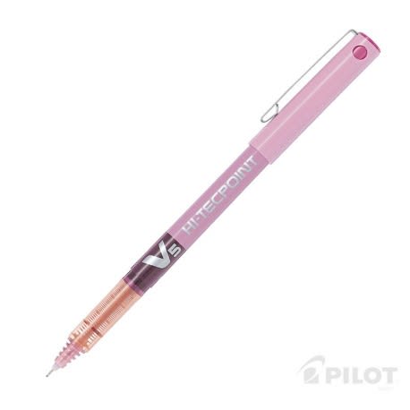LÁPIZ TINTA HI-TECPOINT V5 0.5 ROSADO PILOT1