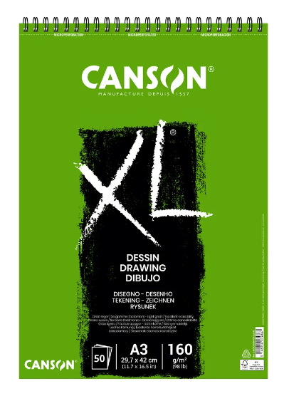 CROQUERA XL DIBUJO 160G A3 50HJ CANSON1
