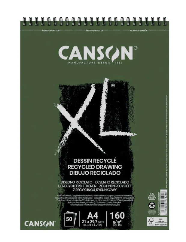 CANSON CROQUERA XL RECYCLE A4 160GRS 50 HOJAS1