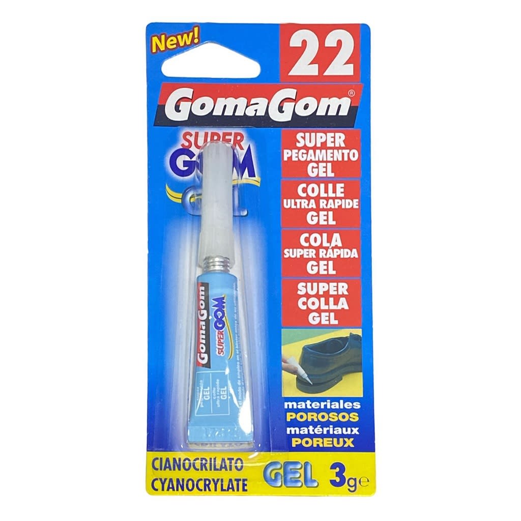ADHESIVO INSTANTÁNEO CIANOCRILATO GEL 3G GOMAGOM1