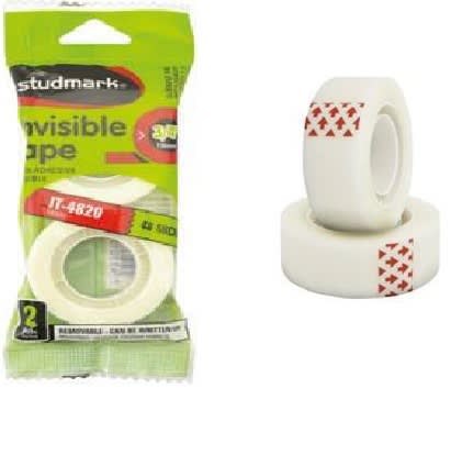 CINTA ADHESIVA INVISIBLE 18MM X 20M (2UN) STUDMARK1