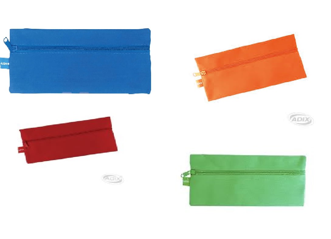 ESTUCHE ESCOLAR LISO COLORES ADIX1