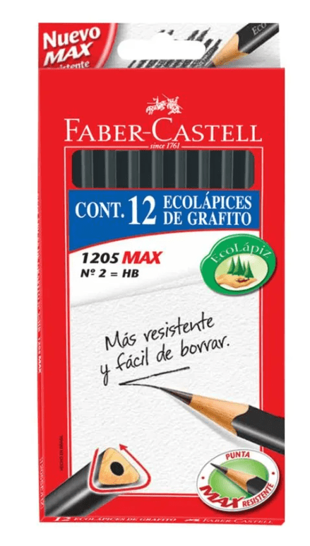 SET 12 ECOLAPICES GRAFITO N°2 HB1