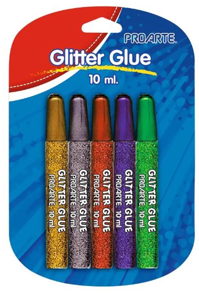 GLITTER GLUE 5 COLORES BRILLANTES 10ML1