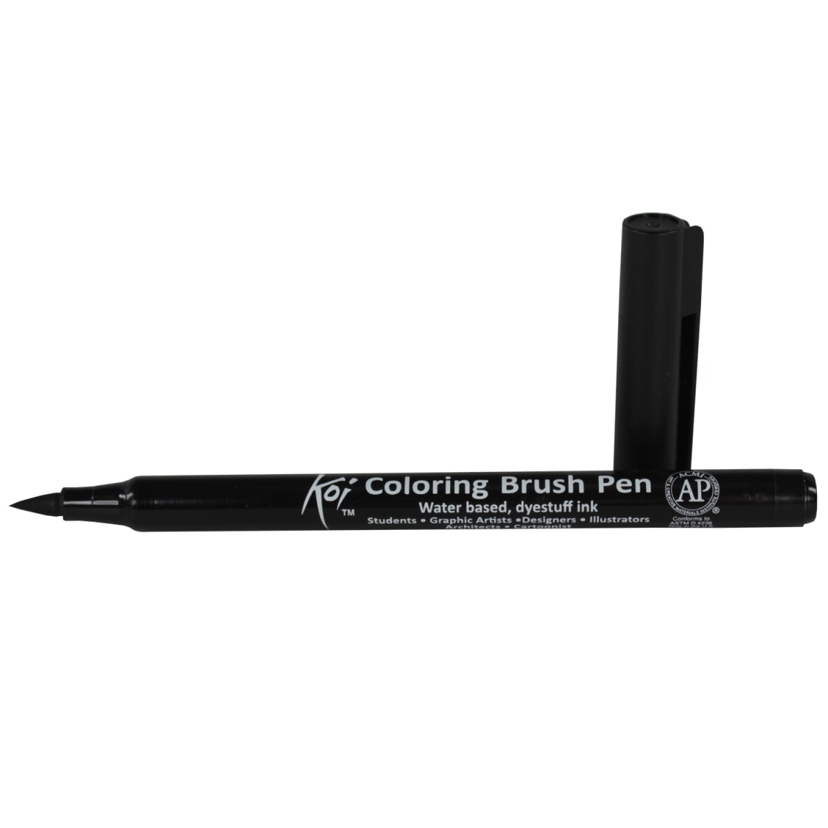 MARCADOR ACUARELABLE KOI COLORING BRUSH NEGRO #492