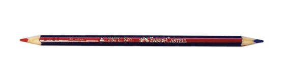 LÁPIZ BICOLOR TRIANGULAR 737 ROJO/AZUL FABER-CASTELL1