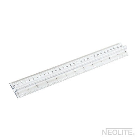 DOBLE DECÍMETRO PLÁSTICO 30CM NEOLITE1