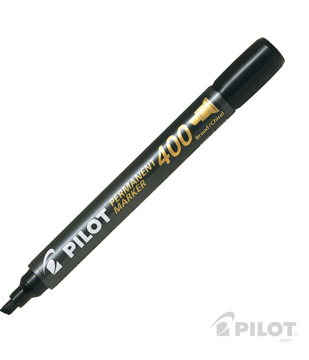 MARCADOR PERMANENTE SCA400 BISELADO NEGRO PILOT1