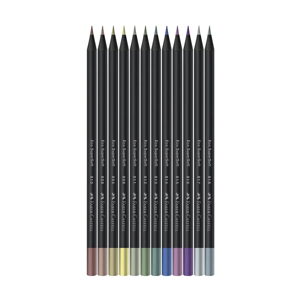 LÁPICES SUPER SOFT METÁLICOS 12 COLORES FABER-CASTELL2
