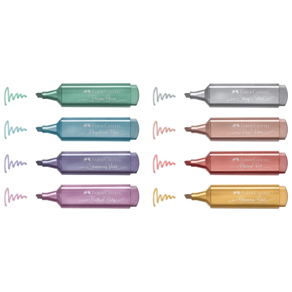 SET 8 DESTACADORES METÁLICOS FABER-CASTELL2