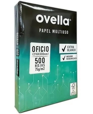 RESMA PAPEL 75G OFICIO 500HJ OVELLA1