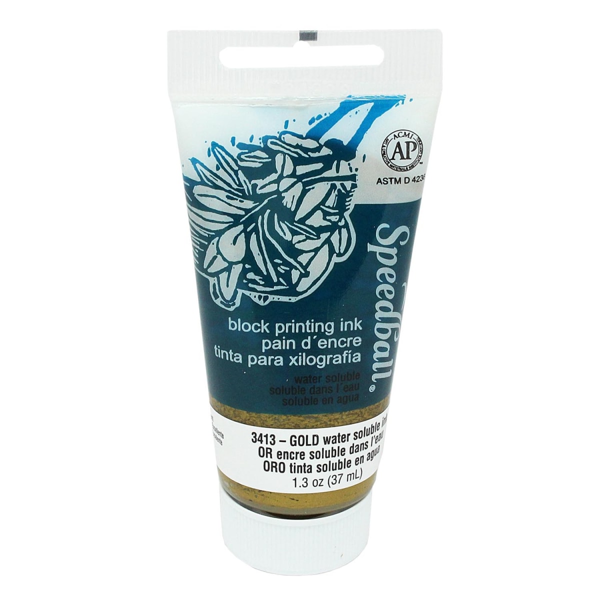 TINTA AL AGUA PARA XILOGRAFÍA 37ML ORO SPEEDBALL1