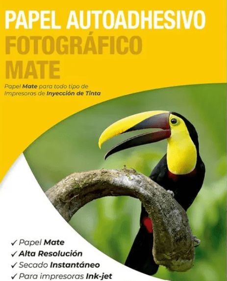 PAPEL FOTOGRÁFICO AUTOADHESIVO A4 MATE 128G (1UN) ADETEC1