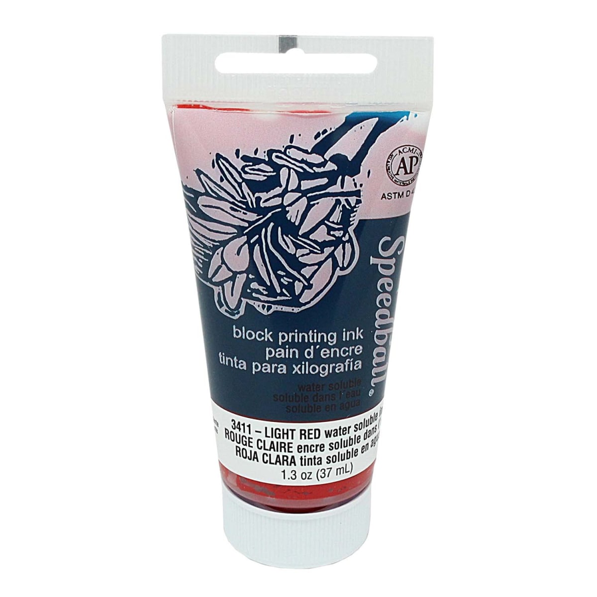TINTA AL AGUA PARA XILOGRAFÍA 37ML ROJO CLARO SPEEDBALL1