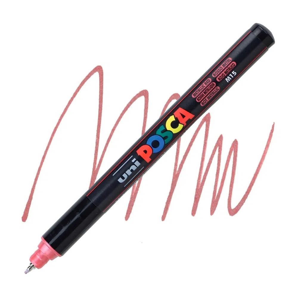MARCADOR ACRILICO PC 1MR 0.7MM ROJO METALICO1