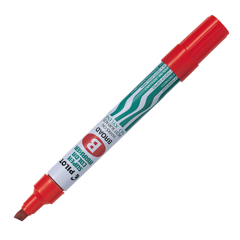 MARCADOR PERMANENTE SCA BISELADO ROJO PILOT1
