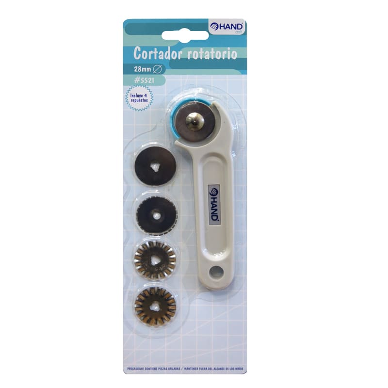 CORTADOR ROTATORIO 28MM + 4 REPUESTOS HAND1