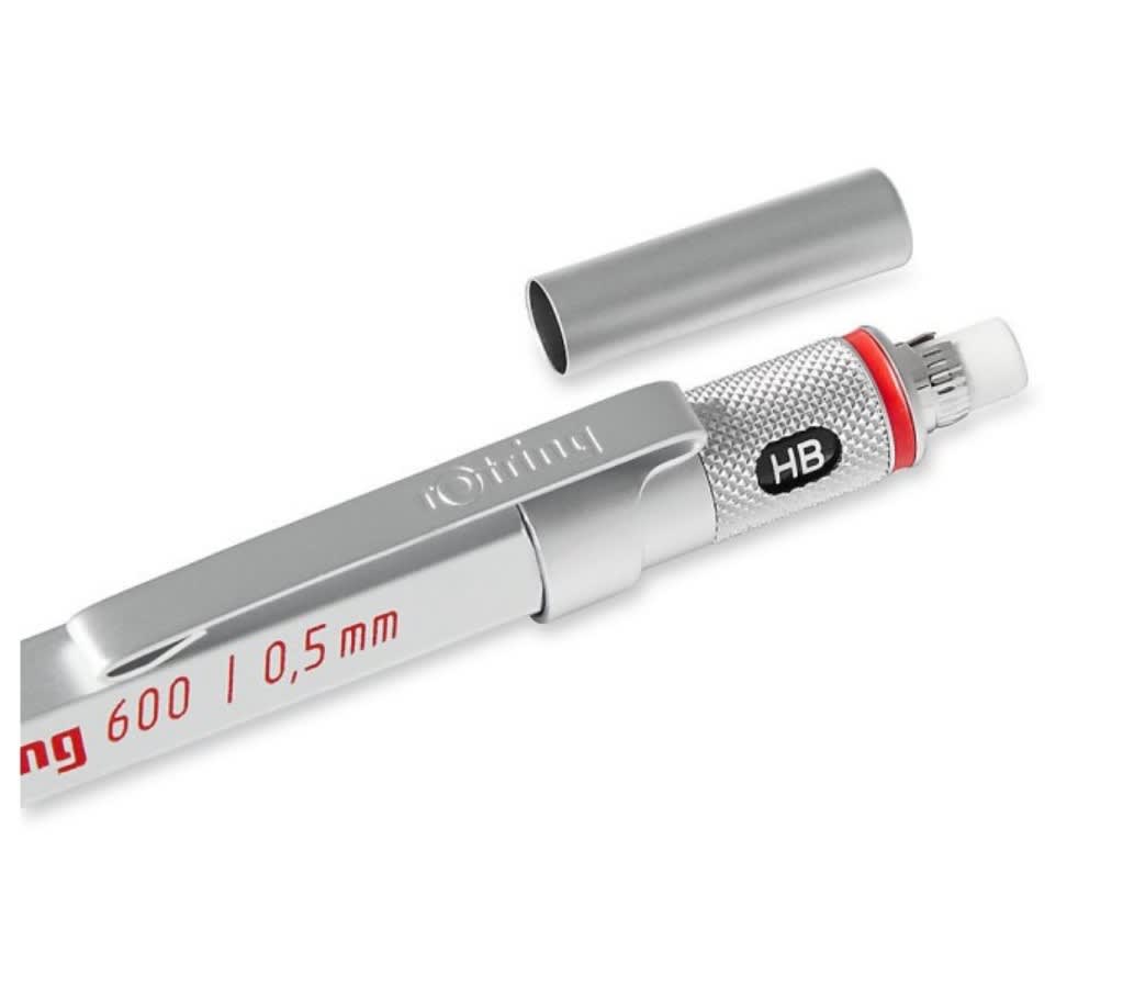 PORTAMINAS 0.5MM 600 METÁLICO PLATA3