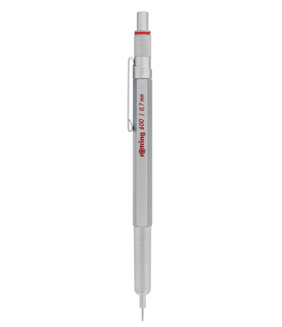PORTAMINAS 0.7MM 600 METÁLICO PLATA ROTRING1