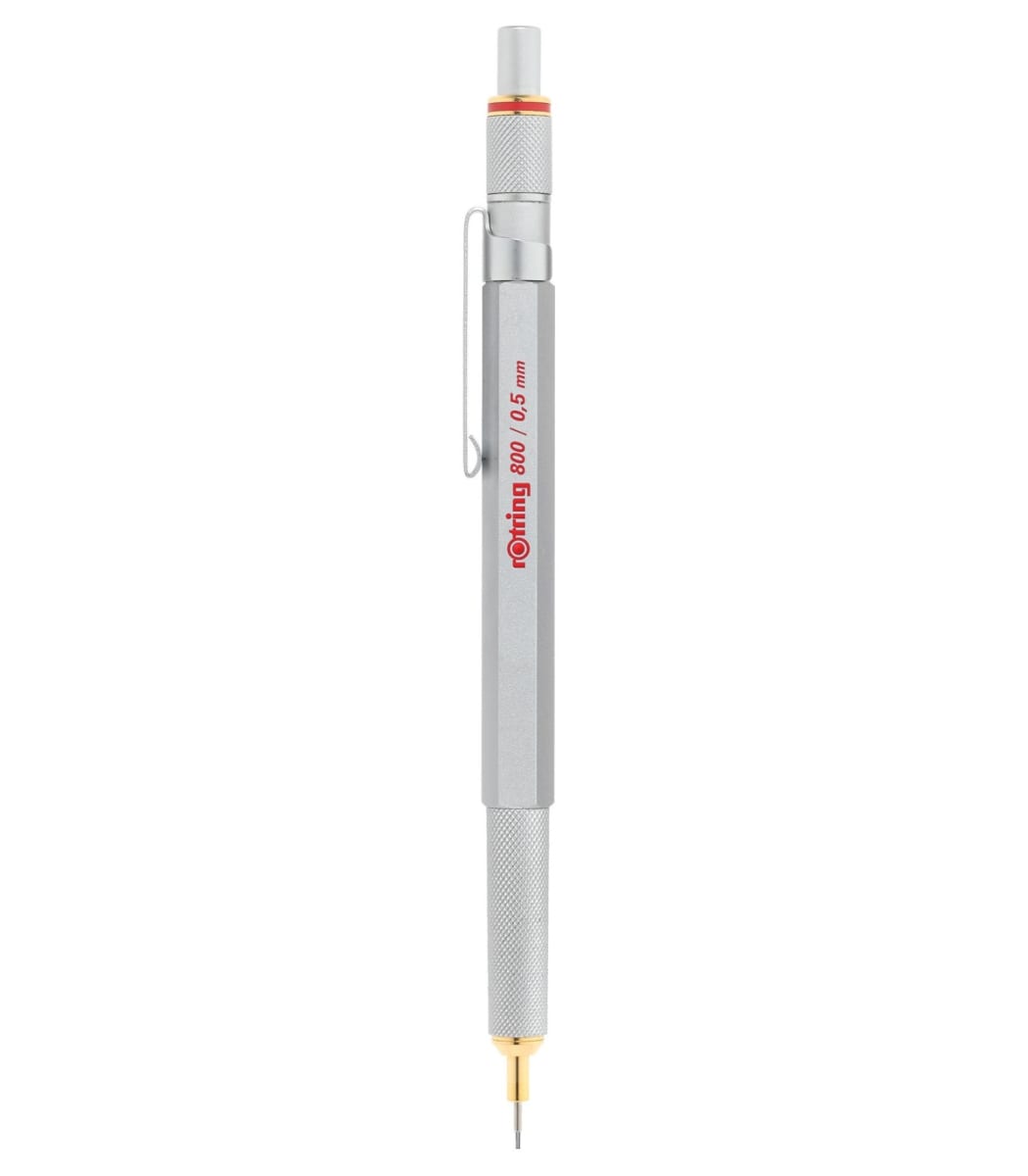 PORTAMINAS 0.5MM 800 METÁLICO PLATA ROTRING1