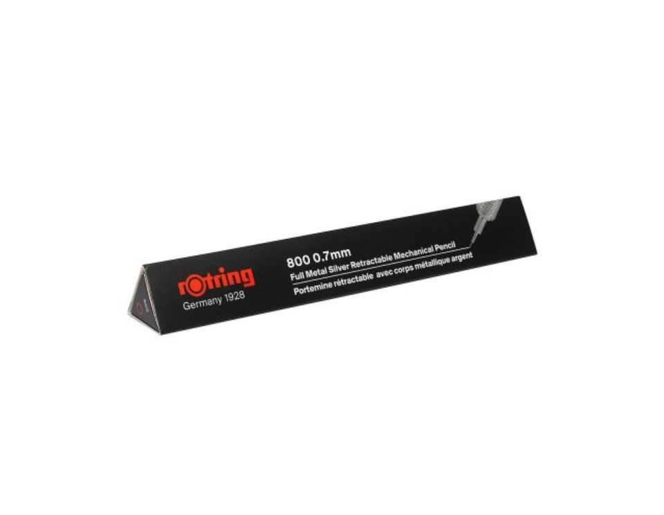 PORTAMINAS 0.7MM 800 METÁLICO PLATA ROTRING3