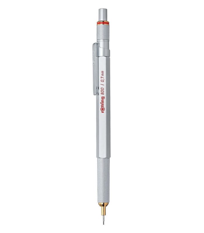 PORTAMINAS 0.7MM 800 METÁLICO PLATA ROTRING1
